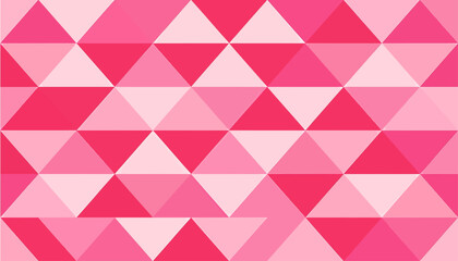 Fototapeta premium Geometric pink triangle pattern, colorful abstract background, flat design