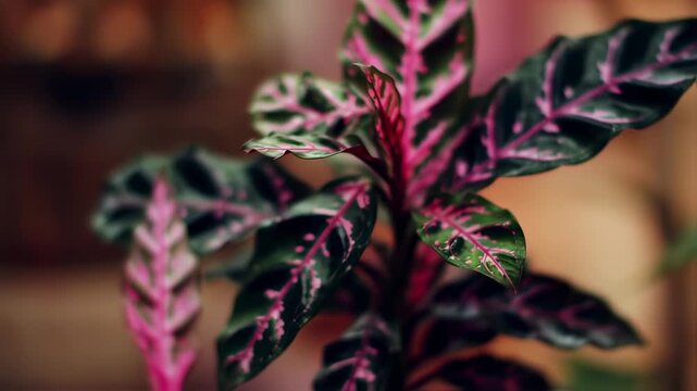 Calathea Ornata: A close-up showcasing the beauty of a prayer plant species