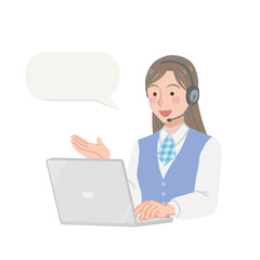 電話対応をするコールセンターの女性