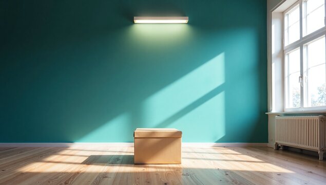 A vibrant, sun-drenched interior depicts a modern living space with a textured, patterned rug, smooth wooden floors, and minimalist furniture bathed in warm light. - Powered by Adobe