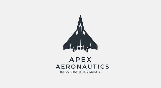Minimalist Apex Aeronautics logo with a top down jet silhouette.