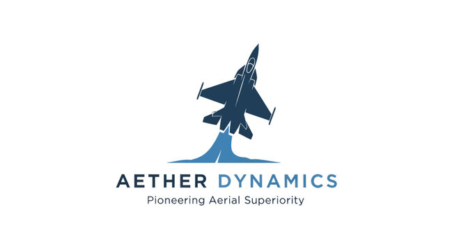 Aether Dynamics Jet Aircraft Ascending Skyward Demonstrating Aerial Superiority.