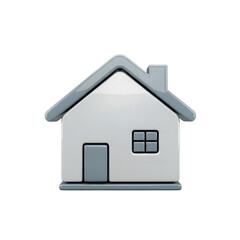Modern house icon for real estate, home services, or construction, offering a fresh, simple visual for property concepts and housing market trends