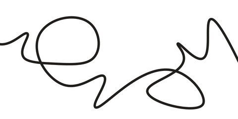 Squiggle Curly Line. Decorative Design Element. Eps10