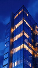 Fototapeta premium A tall building with many windows