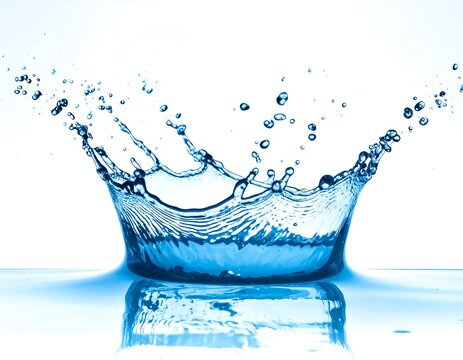 A close-up shot of a water crown splash