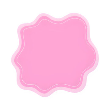 Abstract pink blob shape with smooth edges for backgrounds, posters, banners, stickers