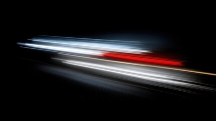 Fototapeta premium Blurred car dynamic image of fast moving vehicle displaying motion blur effect capturing speed in action