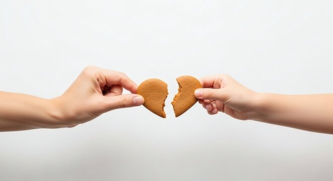 Broken Heart Cookie Sharing Love with Generosity, and Childhood Joy.