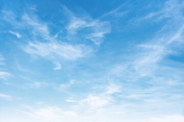 sky is blue and clear with  clouds