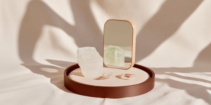 Premium Modern Jewelry Tray on Velvet Authentic Lifestyle Editorial Content for Gifting, Marketing and Social Media