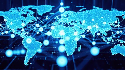 Digital world map with network connections
- Powered by Adobe