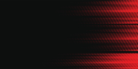 Obraz premium Dark halftone background with elegant red gradient dots on the edges, creating a dramatic comic book-style effect, perfect for dynamic designs, posters, banners, or modern digital artwork