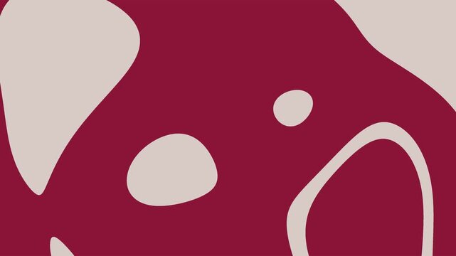 Looping abstract duotone background with burgundy and soft pink organic blob shapes. Great for titles, intros, overlays, presentations, branding, and retro motion design.