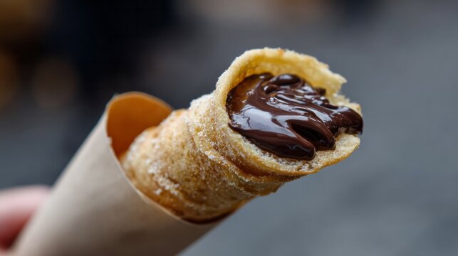 Indulgent chimney cake with molten chocolate swirl, perfect for Masopust celebrations and cozy winter dessert cravings