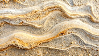Abstract Sandstone Layers with Wavy Patterns.