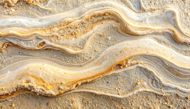 Abstract Sandstone Layers with Wavy Patterns.