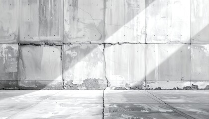 Monochrome Concrete Wall with Light Streaks.