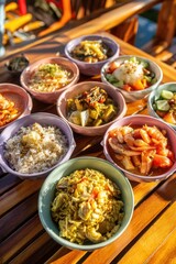 Fototapeta premium Authentic New Year International Cuisine Premium Culinary Advertising for Cultural Immersion and Food Marketing