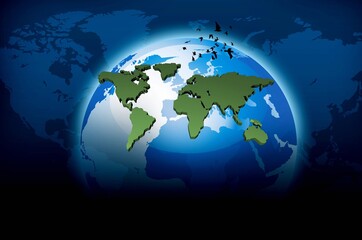 Blue planet earth. Atlantic ocean