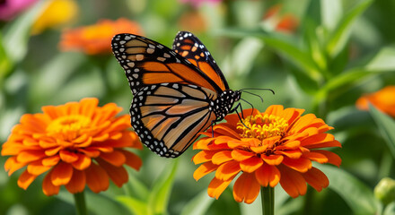 Obraz premium monarch butterfly on flower