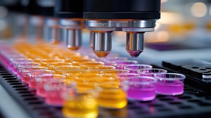 Automated liquid dispensing in a lab with colored samples