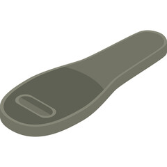 Gray Silicone Caulk Gun Icon in Cartoon Style with a Simple Design and No Background Elements