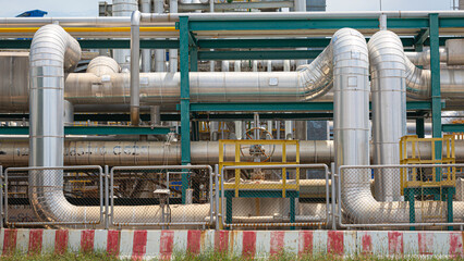 Large-scale pipelines transporting chemicals, water, and gas between industrial plants and...