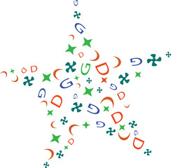 Playful Abstract Five-Pointed Star Vector