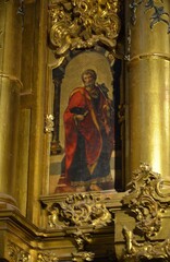 Obraz premium Seville, Spain 03.24.2019: The original altarpiece of the Chapel of the Maidens in Seville Cathedral