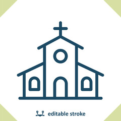 Church Icon. Chapel, Monastery, Building