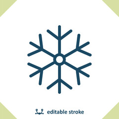 Fototapeta premium Snowflake Icon - Snow, Winter, Weather, Snowing