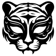 Tiger mask silhouette