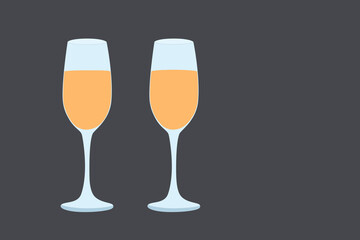 two glasses of champagne