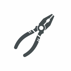 Pliers tool icon isolated on a white background construction equipment.