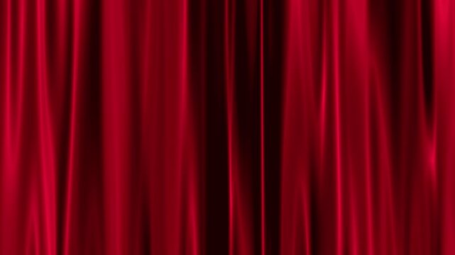 Red curtain abstract background satib fabric 4k animation seamless looping