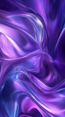 Obraz premium Abstract flowing fluid art in shades of violet and cyan light
