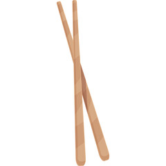 Pair Of Wooden Chopsticks For Eating Food Isolated On White Background