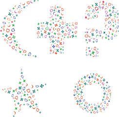 Colourful Abstract Shapes Set Vector Collection