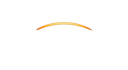 golden sunrise light arc over dark horizon soft orange glow minimal abstract light curve clean png