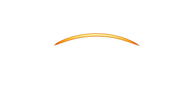 golden sunrise light arc over dark horizon soft orange glow minimal abstract light curve clean png