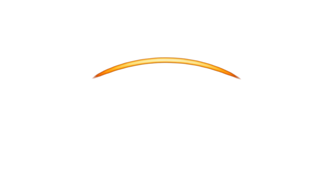 golden sunrise light arc over dark horizon soft orange glow minimal abstract light curve clean png