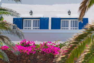 white house on the beach of santorini