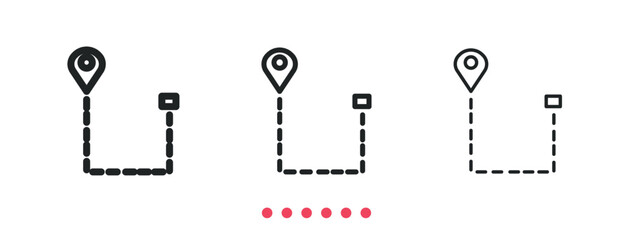 GPS icon. Thin line icon vector