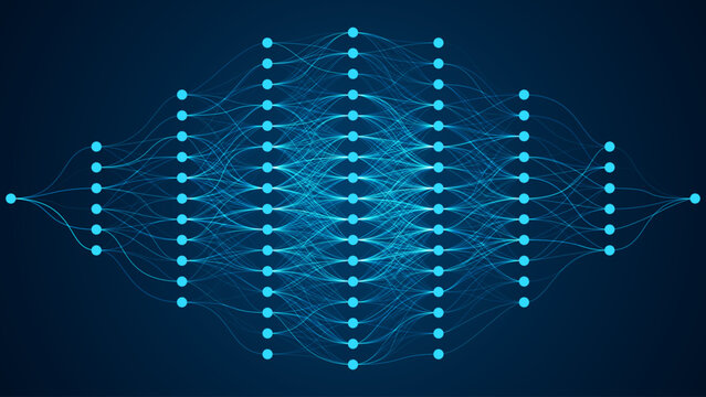 Convolutional Neural Network Architecture. How AI Work. Data Science, Machine Learning, Artificial Intelligence. Science or Technology Vector Illustration.
