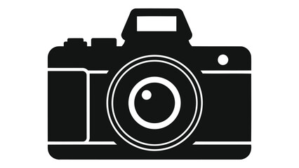 Black and camera icon on for photography concept
