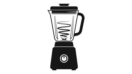 Black blender on, a kitchen appliance for making smoothies