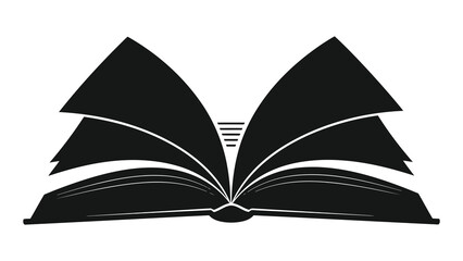 Open book icon on for education, reading, and knowledge