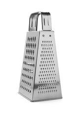 One stainless steel grater isolated on white