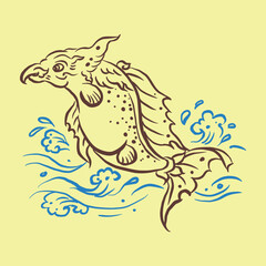 fantasy of fish vector for illustration card decoration
